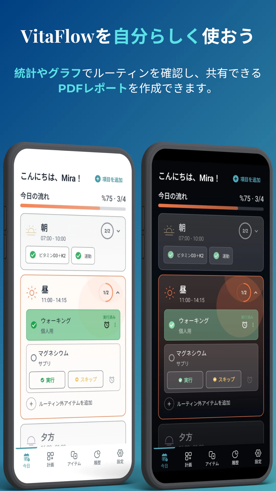 VitaFlowのプロモーション用プロダクトビジュアル